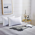 JOLLYVOGUE Bed Pillows Standard Size Set of 2, Cooling and Supportive Full Pillow 2 Pack for Side and Back Sleepers, Down Alternative Hotel Collection Sleeping Pillows, 26x20 Inches - Grand Goldman