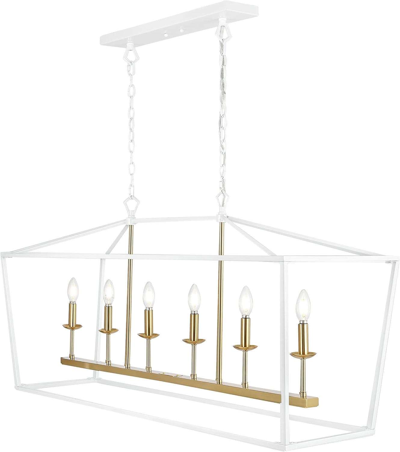 JONATHAN Y JYL7439B Pagoda Lantern Dimmable Adjustable Metal LED Pendant Classic Traditional Farmhouse Dining Room Living Room Kitchen Foyer Bedroom Hallway, 49 in, Antique Gold - Grand Goldman