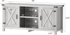 JUMMICO TV Stand, 65 Inch TV Farmhouse Entertainment Center with Double Barn Doors and Storage Cabinets, Console TV Table Media for Living Room, Bedroom (Grey) - Grand Goldman