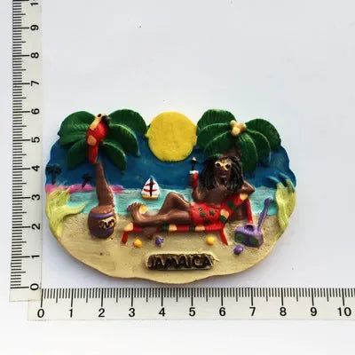 Jamaica Fridge Magnets Tourist Souvenirs Magnetic Refrigerator Stickers 3d Stereo Sticker Home Decoration Crafts Travel Gifts - Grand Goldman