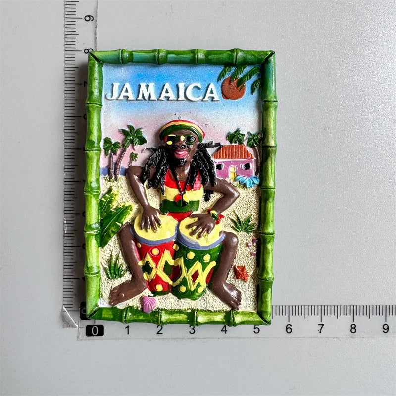 Jamaica Fridge Magnets Tourist Souvenirs Magnetic Refrigerator Stickers 3d Stereo Sticker Home Decoration Crafts Travel Gifts - Grand Goldman