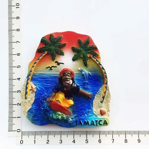 Jamaica Fridge Magnets Tourist Souvenirs Magnetic Refrigerator Stickers 3d Stereo Sticker Home Decoration Crafts Travel Gifts - Grand Goldman