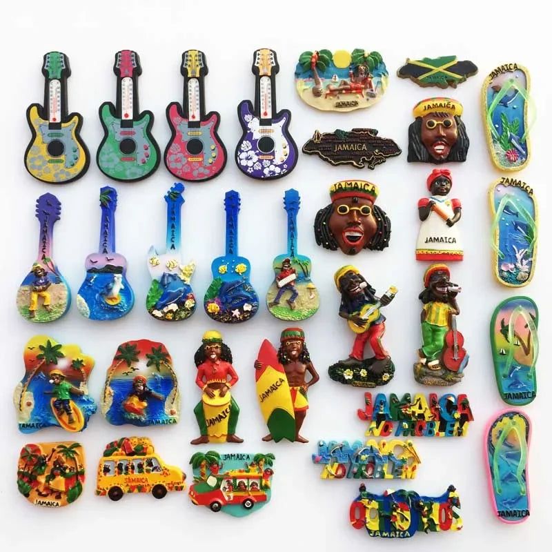 Jamaica Fridge Magnets Tourist Souvenirs Magnetic Refrigerator Stickers 3d Stereo Sticker Home Decoration Crafts Travel Gifts - Grand Goldman