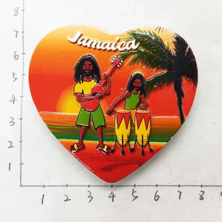 Jamaica Fridge Magnets Tourist Souvenirs Magnetic Refrigerator Stickers 3d Stereo Sticker Home Decoration Crafts Travel Gifts - Grand Goldman