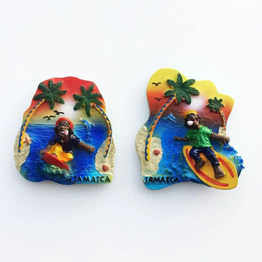 Jamaica Fridge Magnets Tourist Souvenirs Magnetic Refrigerator Stickers 3d Stereo Sticker Home Decoration Crafts Travel Gifts - Grand Goldman