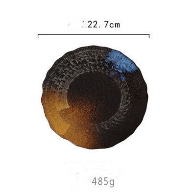 Japanese Ceramic Tableware Hotel Plate Fish Hand Painted Plate - Grand Goldman