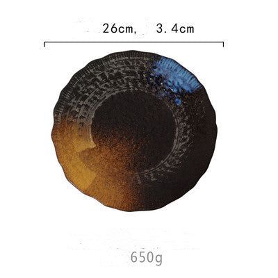 Japanese Ceramic Tableware Hotel Plate Fish Hand Painted Plate - Grand Goldman