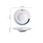 Japanese Creative Ceramic Soup Plate, Deep Dish, Pasta Dish, Western Dish, Household Round Dish - Grand Goldman