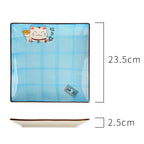 Japanese Cute Creative Ceramic Tableware Household Square Plate - Grand Goldman