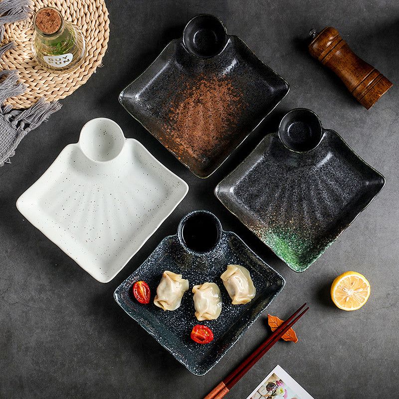 Japanese Fan-shaped Creative Cold Dish Plate - Grand Goldman