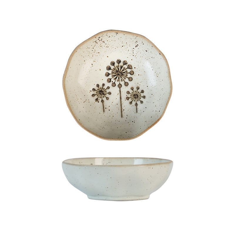 Japanese Household Dish Ceramic Condiment Saucer - Grand Goldman