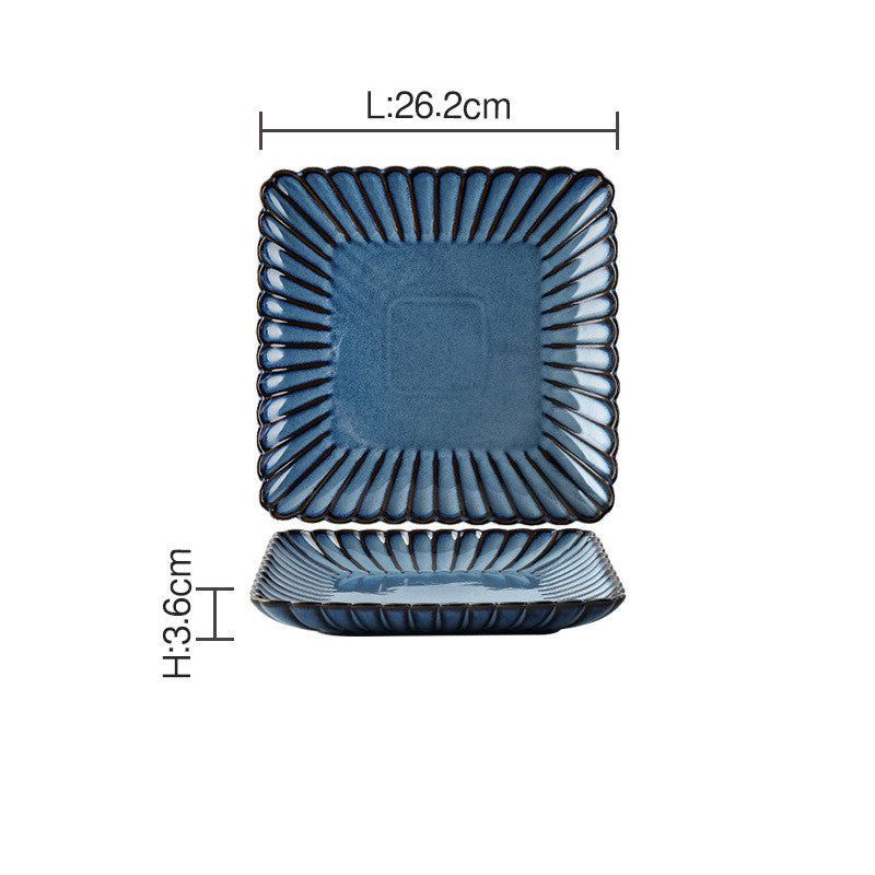 Japanese Retro Kiln Changed Chrysanthemum Dish Ceramic Tableware - Grand Goldman