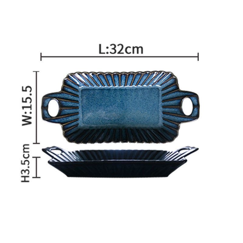 Japanese Retro Kiln Changed Chrysanthemum Dish Ceramic Tableware - Grand Goldman