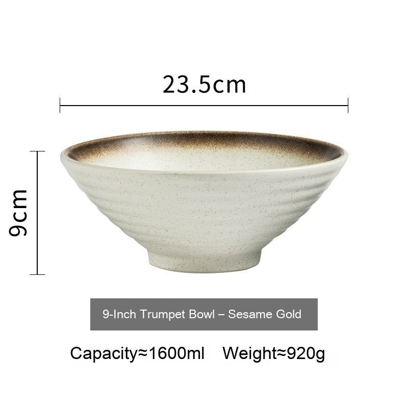 Japanese Style Ceramic Bowl Household Large Ramen Creative Tableware - Grand Goldman