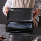 Japanese Style Ceramic Plate Rectangular Sushi Plate Plate Dish Household Hotel Tableware - Grand Goldman