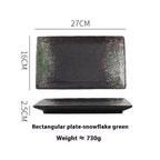 Japanese Style Ceramic Plate Rectangular Sushi Plate Plate Dish Household Hotel Tableware - Grand Goldman