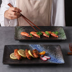Japanese Style Ceramic Plate Rectangular Sushi Plate Plate Dish Household Hotel Tableware - Grand Goldman