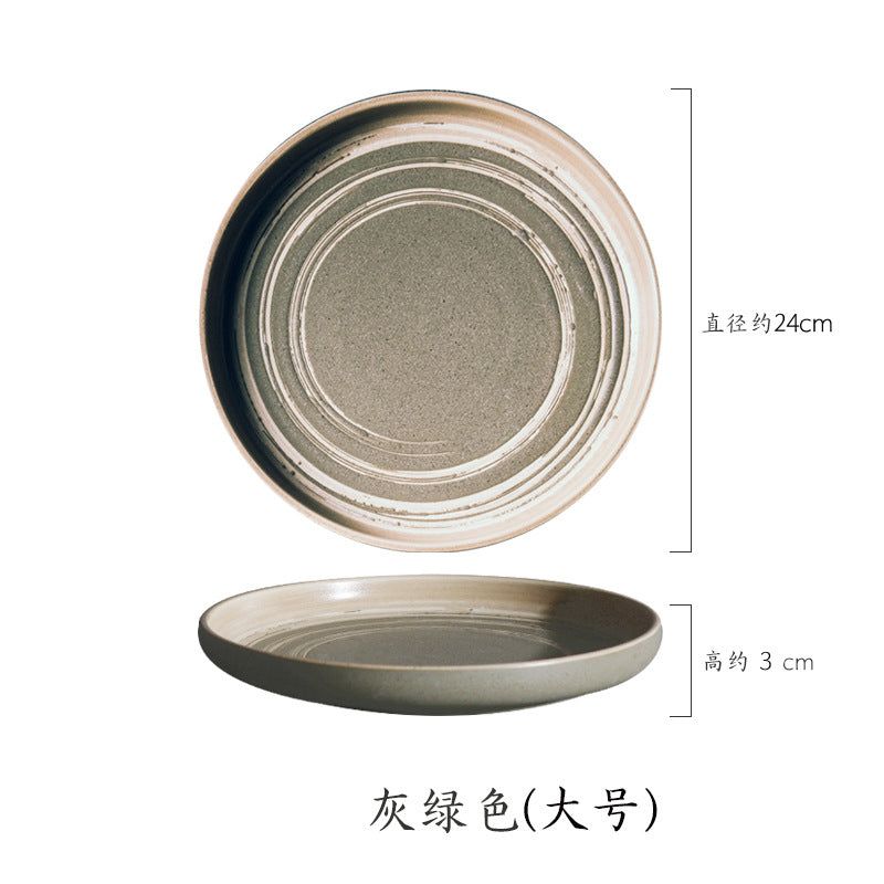 Japanese Style Porcelain Dinner Plate Light Plate Dish Barbecue Tableware - Grand Goldman