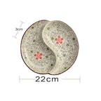 Japanese-Style Tableware Creative Ceramic Divider Dish Three Grid Rice Plate - Grand Goldman