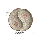 Japanese-Style Tableware Creative Ceramic Divider Dish Three Grid Rice Plate - Grand Goldman