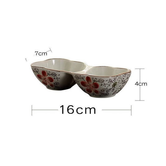 Japanese-Style Tableware Creative Ceramic Divider Dish Three Grid Rice Plate - Grand Goldman