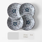 Japanese-Style Tableware Creative Ceramic Divider Dish Three Grid Rice Plate - Grand Goldman