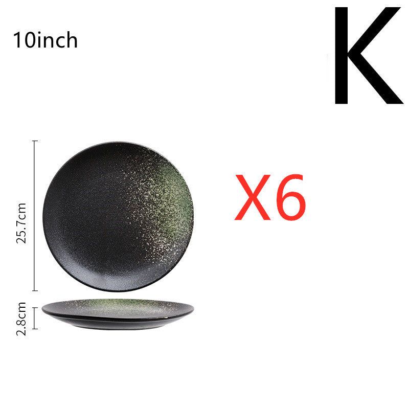 Japanese Style Tableware Household Ceramic Plates - Grand Goldman