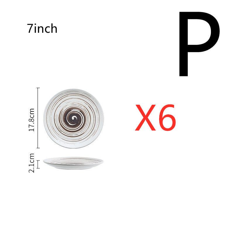 Japanese Style Tableware Household Ceramic Plates - Grand Goldman