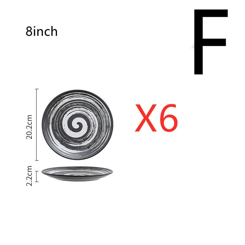 Japanese Style Tableware Household Ceramic Plates - Grand Goldman