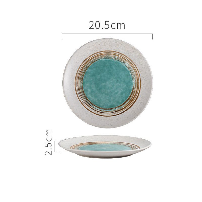 Japanese Tableware Household Ceramic Creative Steak Plate - Grand Goldman