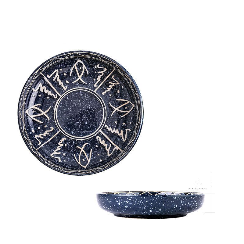 Japanese-style Household Deep Mouth Dish Ceramic Large Soup Plate Creative Round - Grand Goldman