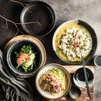 Japanese-style Household Deep Mouth Dish Ceramic Large Soup Plate Creative Round - Grand Goldman