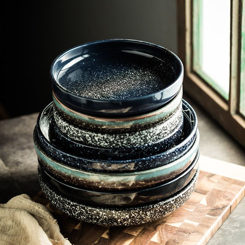 Japanese-style Household Deep Mouth Dish Ceramic Large Soup Plate Creative Round - Grand Goldman