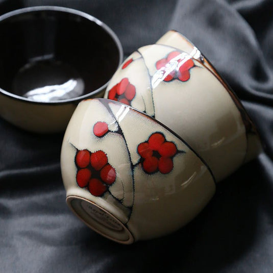 Japanese style flower ceramic household tableware set - Grand Goldman