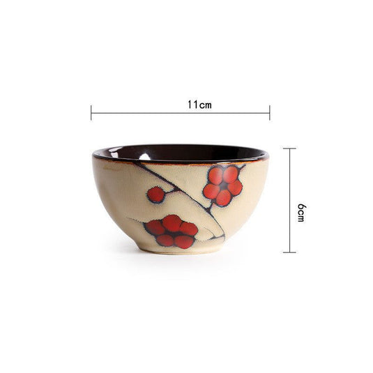 Japanese style flower ceramic household tableware set - Grand Goldman