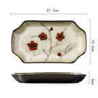 Japanese style flower ceramic household tableware set - Grand Goldman