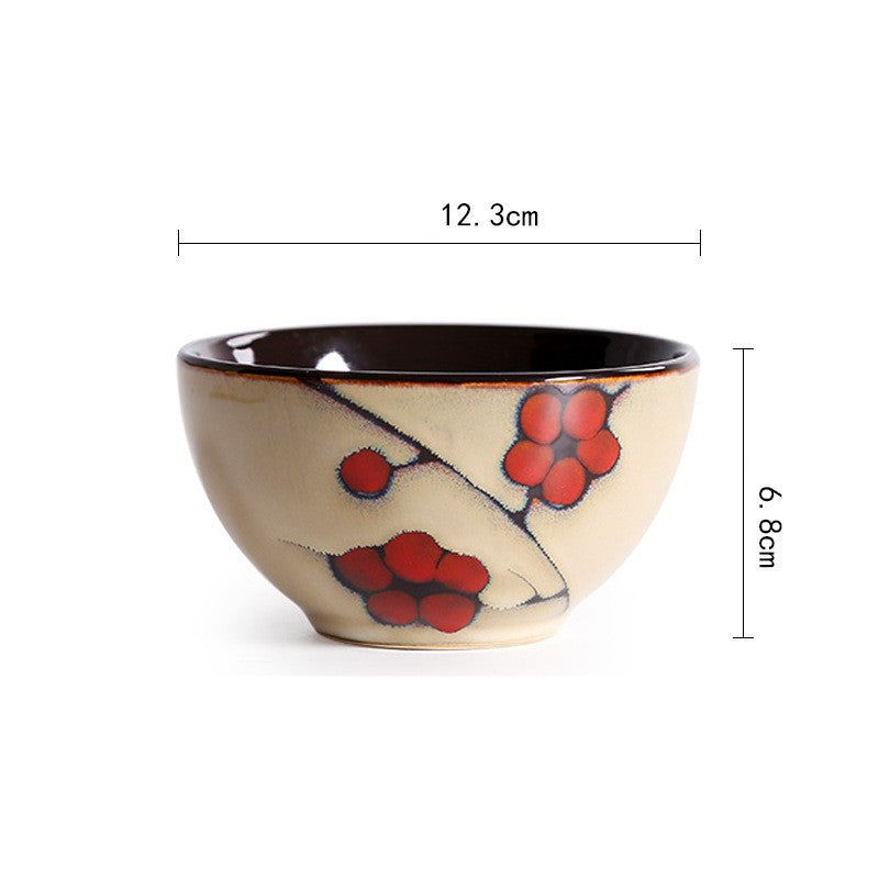 Japanese style flower ceramic household tableware set - Grand Goldman