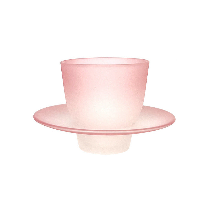 Japanese-style Atomized Glass Tea Cup Plate Combination - Grand Goldman