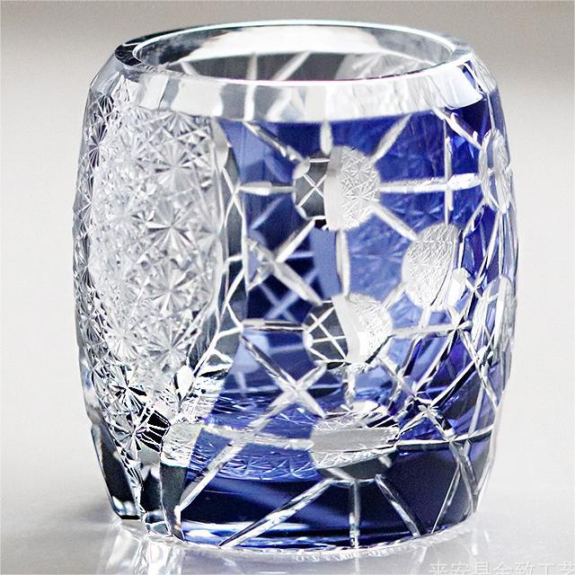 Japanese-style Edo Cut Hand Carved Crystal Glass Whisky Tumbler Mild Luxury Retro - Grand Goldman