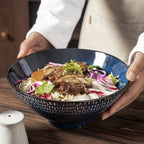 Japanese-style High-legged Powder Ceramic Noodle Bowl - Grand Goldman