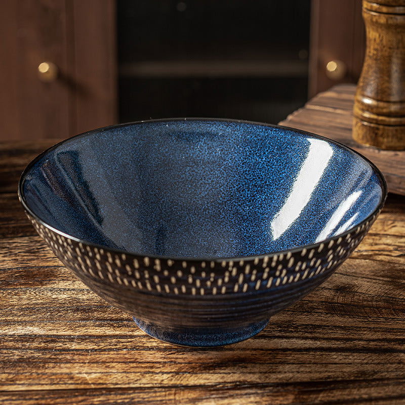 Japanese-style High-legged Powder Ceramic Noodle Bowl - Grand Goldman