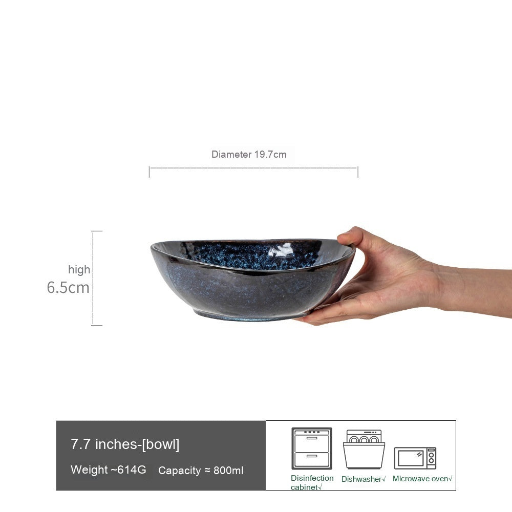Japanese-style High-legged Powder Ceramic Noodle Bowl - Grand Goldman