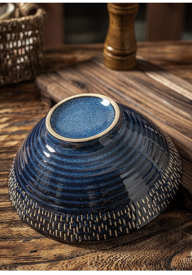 Japanese-style High-legged Powder Ceramic Noodle Bowl - Grand Goldman