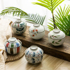 Japanese-style Pot-stewed Bowl With Ceramic Hand-painted Lid - Grand Goldman