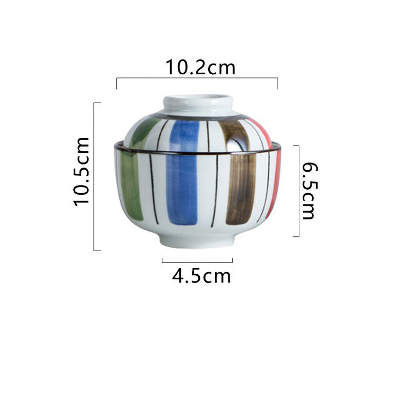Japanese-style Pot-stewed Bowl With Ceramic Hand-painted Lid - Grand Goldman
