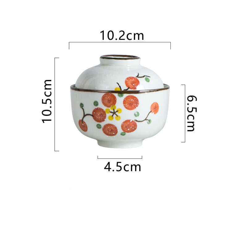 Japanese-style Pot-stewed Bowl With Ceramic Hand-painted Lid - Grand Goldman