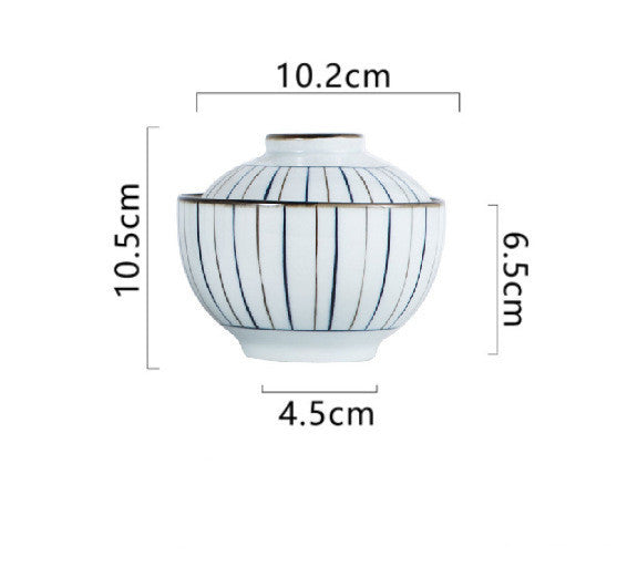 Japanese-style Pot-stewed Bowl With Ceramic Hand-painted Lid - Grand Goldman