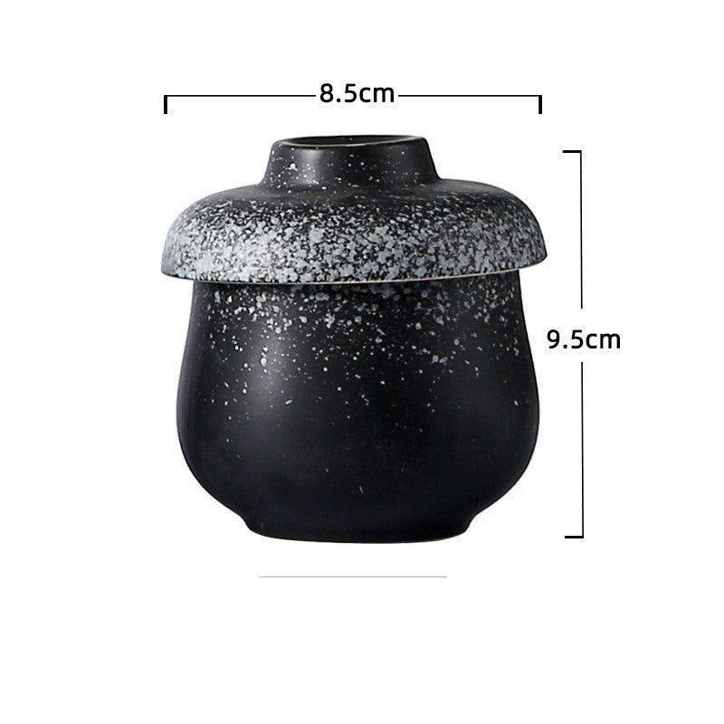 Japanese-style Small Ceramic Pot Steamed Egg Bowl With Lid - Grand Goldman