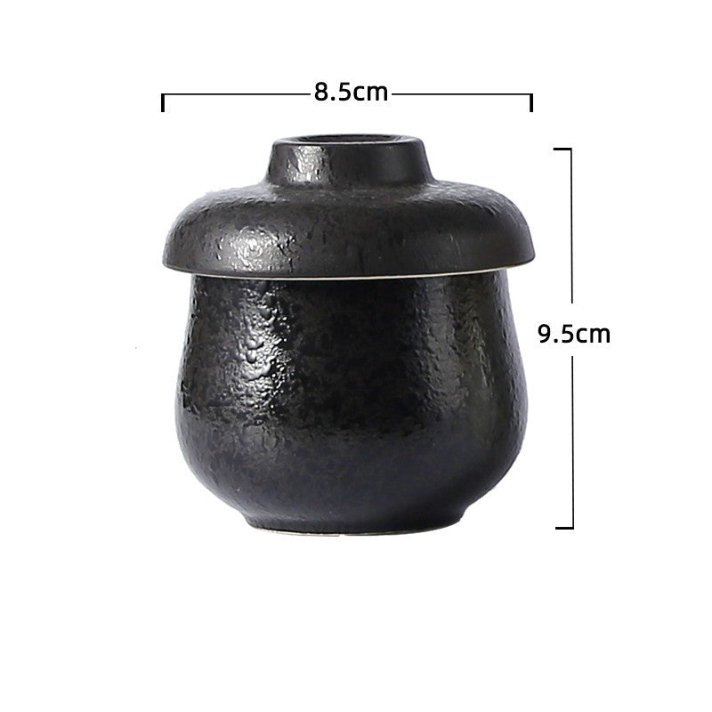 Japanese-style Small Ceramic Pot Steamed Egg Bowl With Lid - Grand Goldman