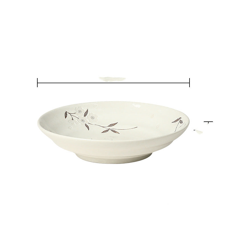 Japanese-style Tableware Plate Steak Plate Dinner Plate Flat Plate - Grand Goldman